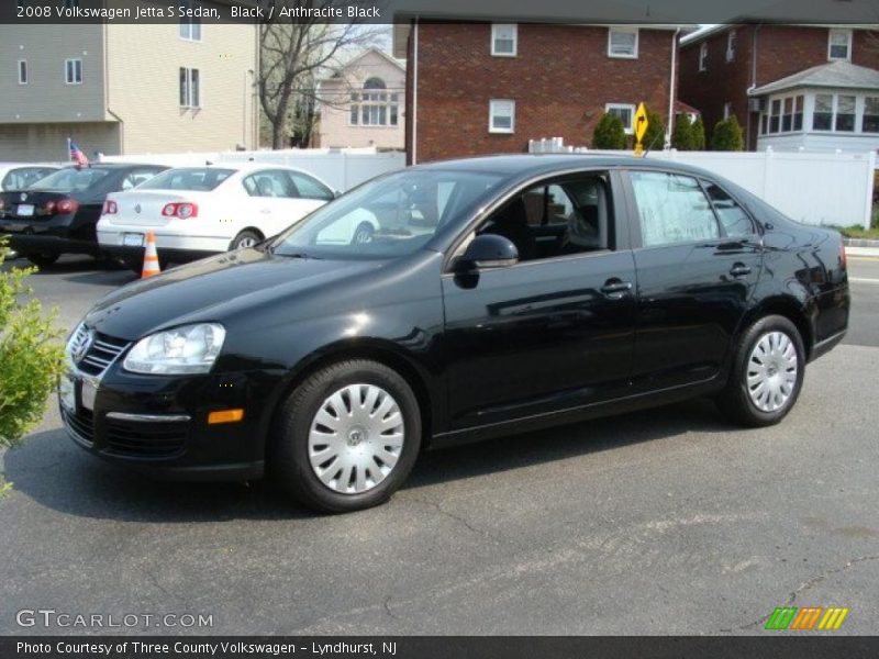 Black / Anthracite Black 2008 Volkswagen Jetta S Sedan