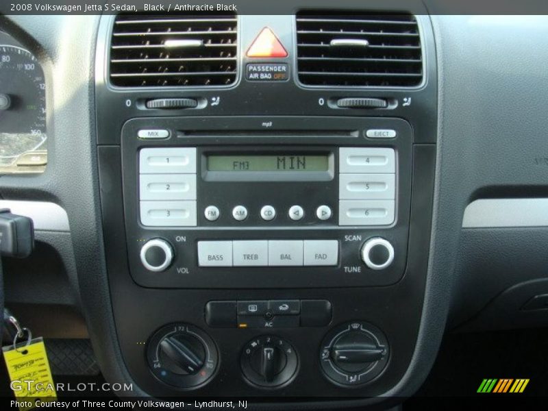 Black / Anthracite Black 2008 Volkswagen Jetta S Sedan