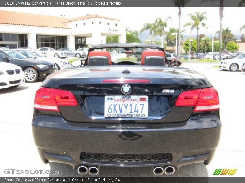 Jerez Black Metallic / Fox Red Novillo 2010 BMW M3 Convertible