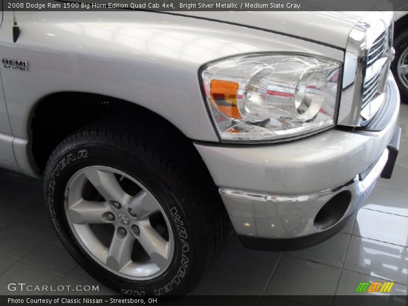 Bright Silver Metallic / Medium Slate Gray 2008 Dodge Ram 1500 Big Horn Edition Quad Cab 4x4