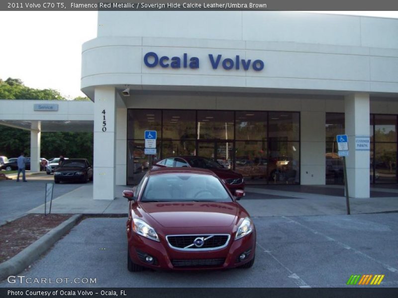Flamenco Red Metallic / Soverign Hide Calcite Leather/Umbra Brown 2011 Volvo C70 T5