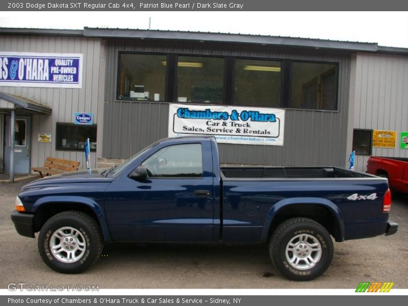Patriot Blue Pearl / Dark Slate Gray 2003 Dodge Dakota SXT Regular Cab 4x4