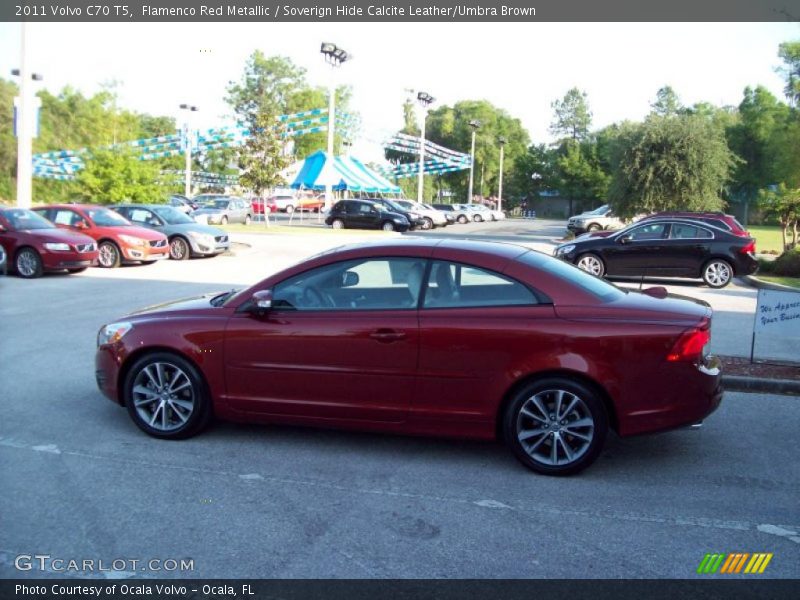 Flamenco Red Metallic / Soverign Hide Calcite Leather/Umbra Brown 2011 Volvo C70 T5