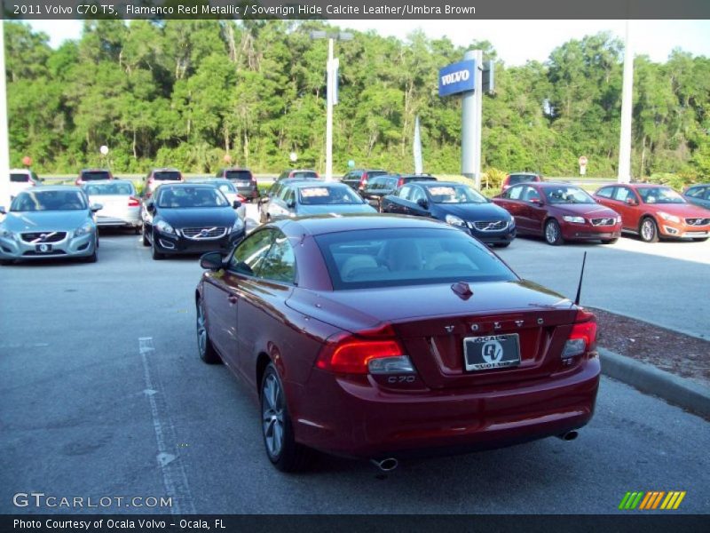 Flamenco Red Metallic / Soverign Hide Calcite Leather/Umbra Brown 2011 Volvo C70 T5