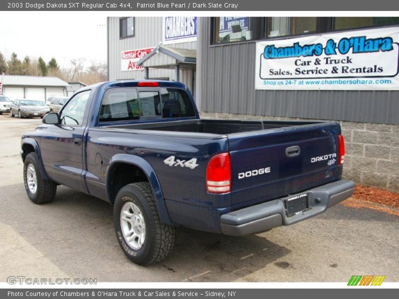 Patriot Blue Pearl / Dark Slate Gray 2003 Dodge Dakota SXT Regular Cab 4x4