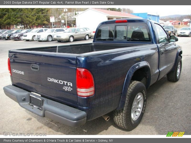 Patriot Blue Pearl / Dark Slate Gray 2003 Dodge Dakota SXT Regular Cab 4x4