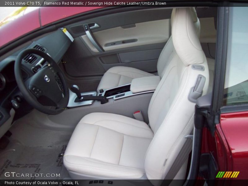 Flamenco Red Metallic / Soverign Hide Calcite Leather/Umbra Brown 2011 Volvo C70 T5