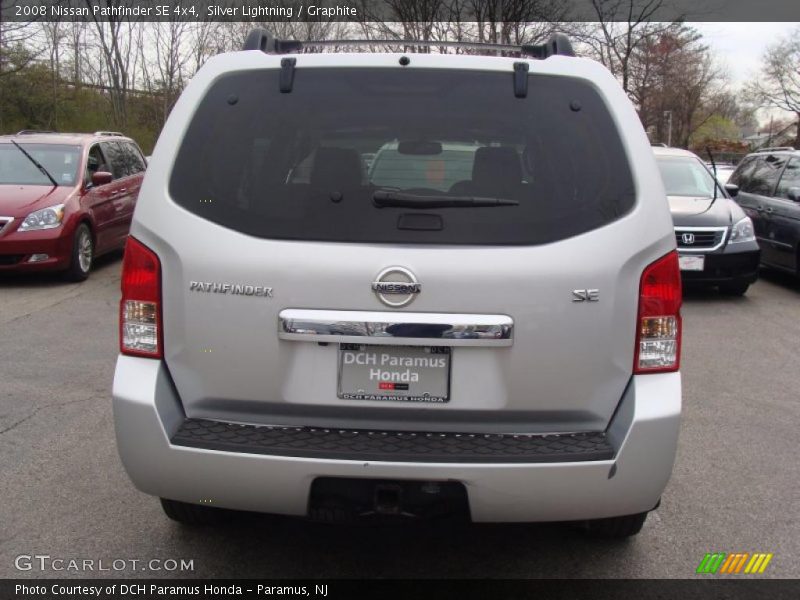 Silver Lightning / Graphite 2008 Nissan Pathfinder SE 4x4