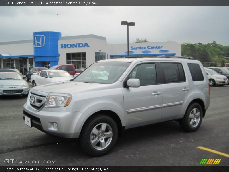 Alabaster Silver Metallic / Gray 2011 Honda Pilot EX-L