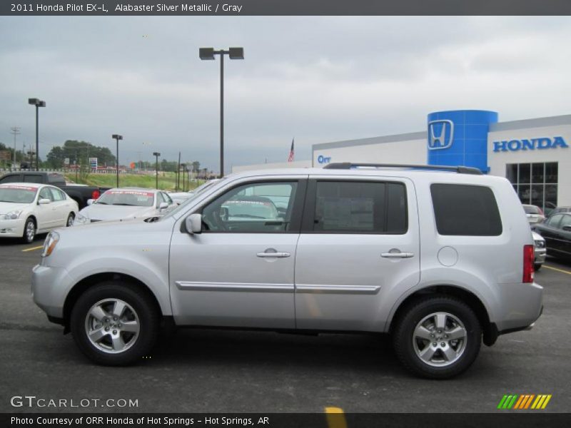 Alabaster Silver Metallic / Gray 2011 Honda Pilot EX-L