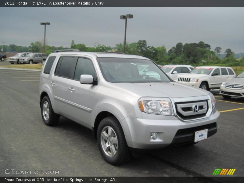 Alabaster Silver Metallic / Gray 2011 Honda Pilot EX-L