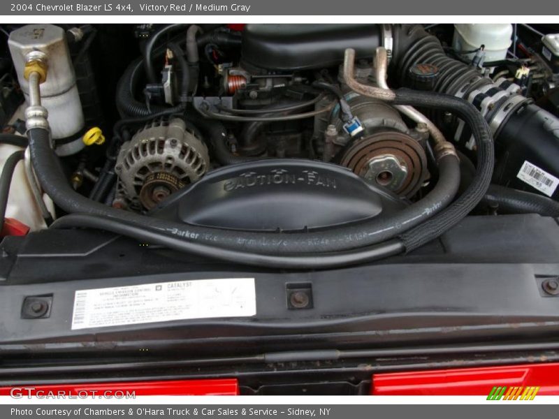 Victory Red / Medium Gray 2004 Chevrolet Blazer LS 4x4