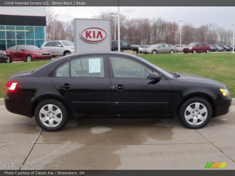 Ebony Black / Beige 2008 Hyundai Sonata GLS