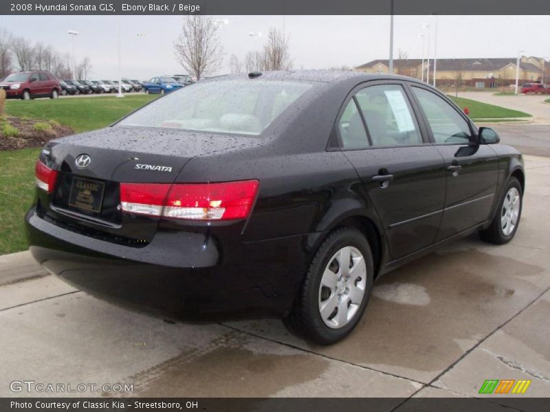 Ebony Black / Beige 2008 Hyundai Sonata GLS