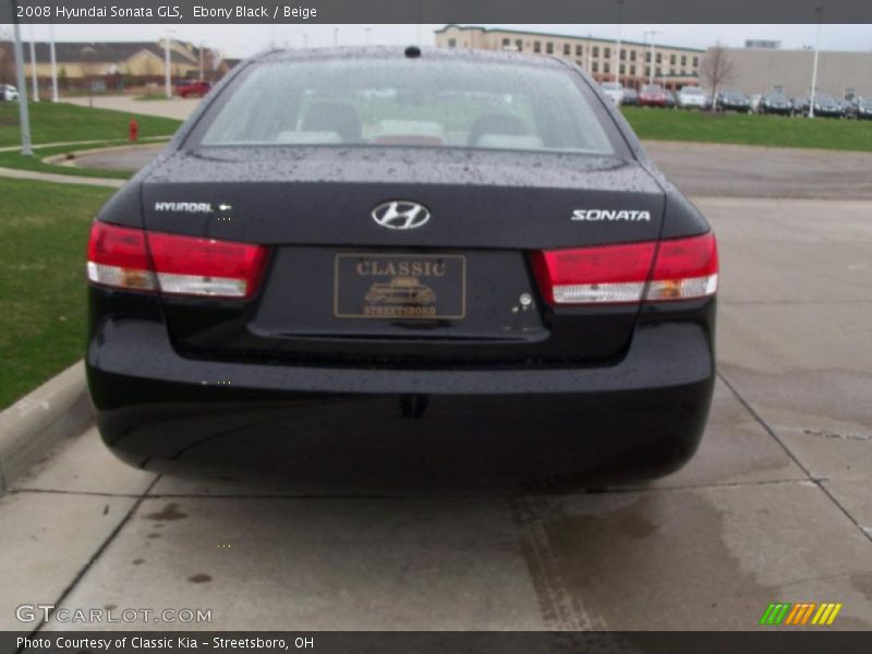 Ebony Black / Beige 2008 Hyundai Sonata GLS