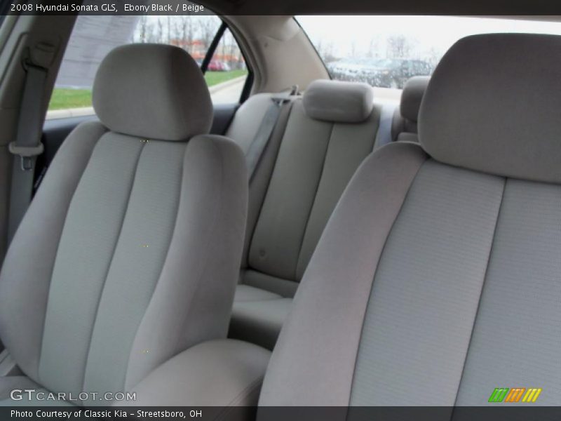 Ebony Black / Beige 2008 Hyundai Sonata GLS