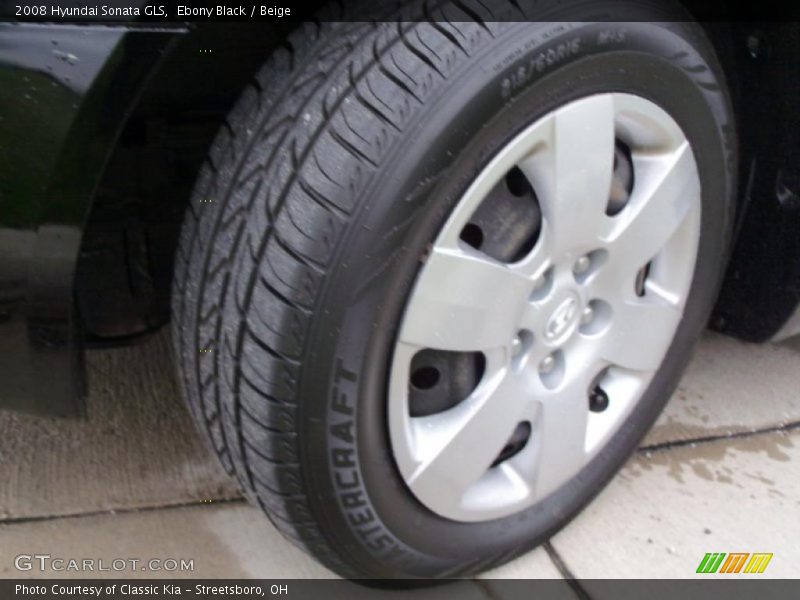 Ebony Black / Beige 2008 Hyundai Sonata GLS