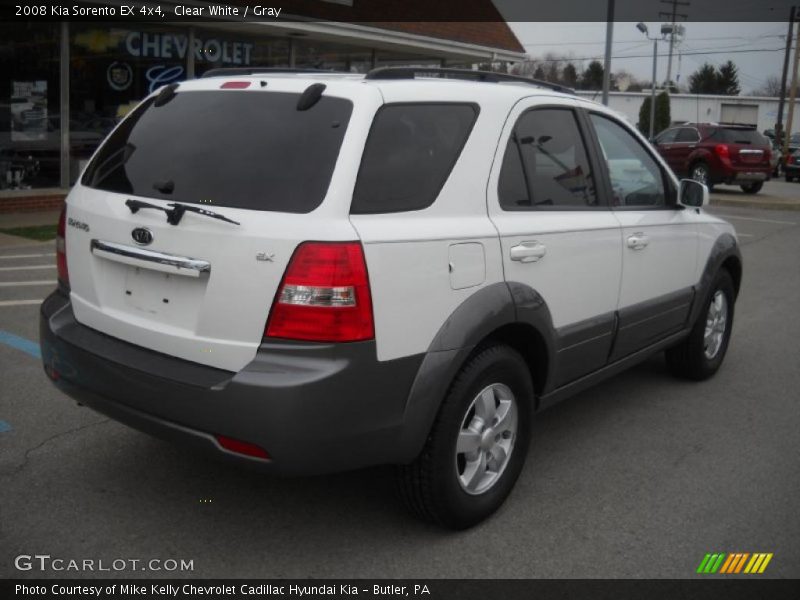 Clear White / Gray 2008 Kia Sorento EX 4x4