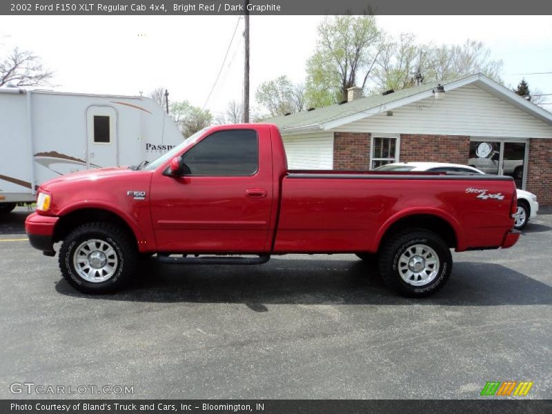 Bright Red / Dark Graphite 2002 Ford F150 XLT Regular Cab 4x4