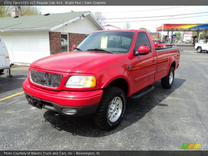 Bright Red / Dark Graphite 2002 Ford F150 XLT Regular Cab 4x4