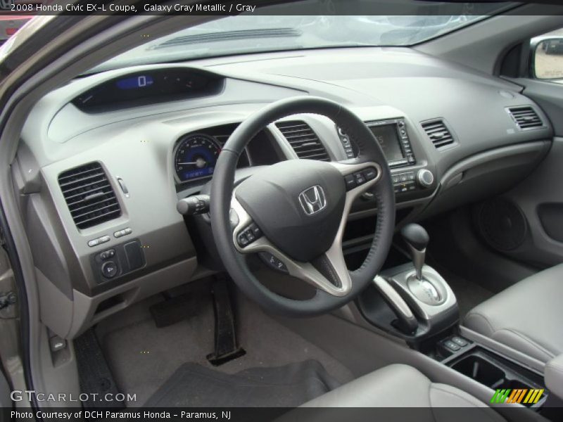 Galaxy Gray Metallic / Gray 2008 Honda Civic EX-L Coupe