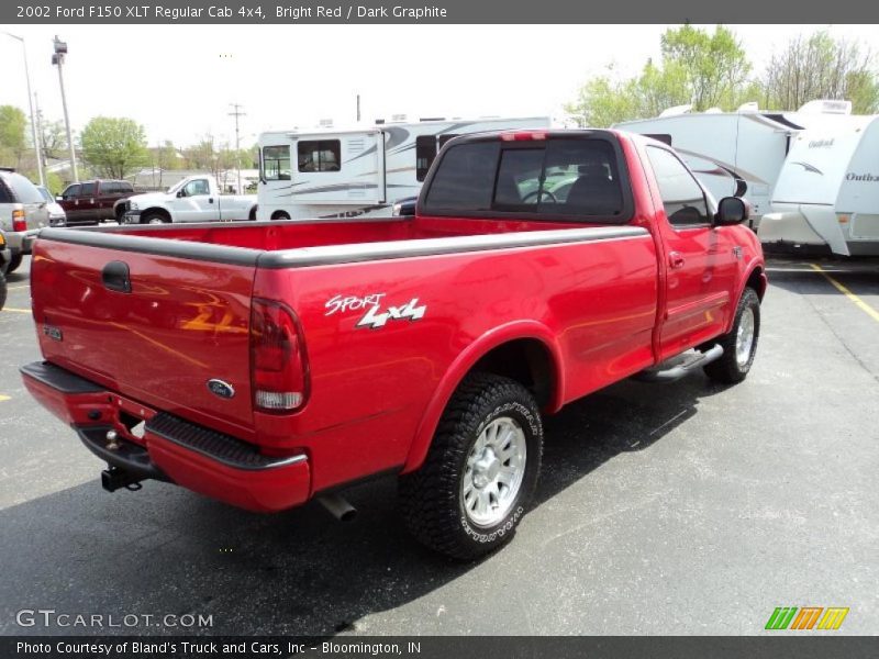 Bright Red / Dark Graphite 2002 Ford F150 XLT Regular Cab 4x4