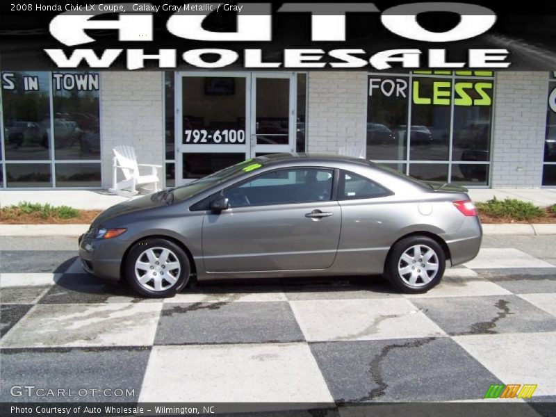 Galaxy Gray Metallic / Gray 2008 Honda Civic LX Coupe