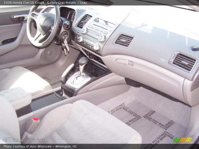 Galaxy Gray Metallic / Gray 2008 Honda Civic LX Coupe