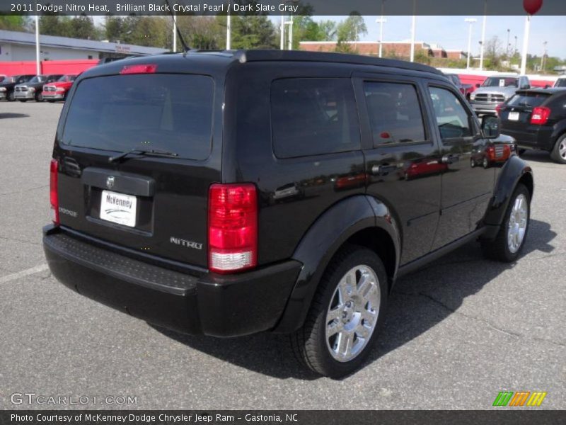 Brilliant Black Crystal Pearl / Dark Slate Gray 2011 Dodge Nitro Heat