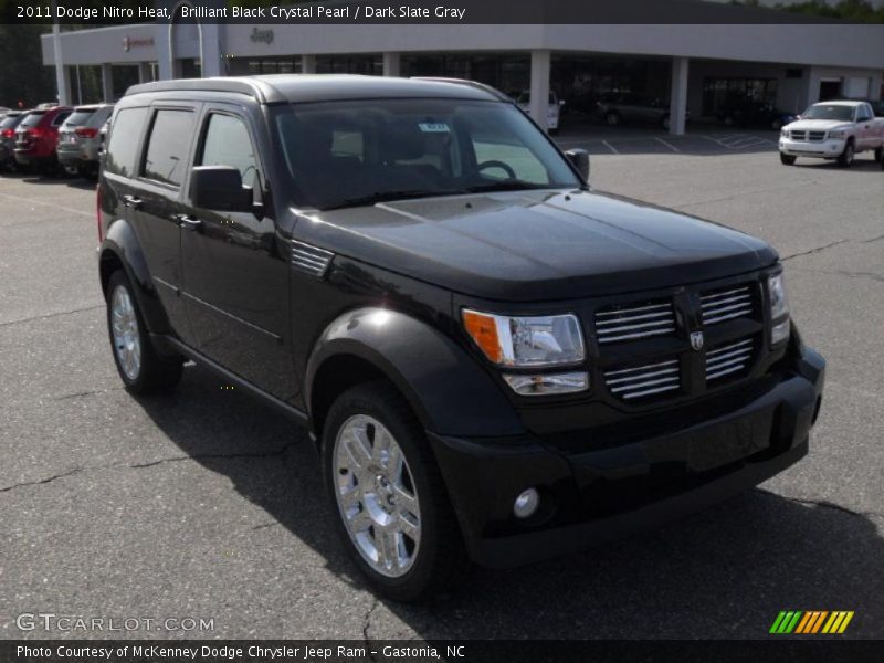 Brilliant Black Crystal Pearl / Dark Slate Gray 2011 Dodge Nitro Heat