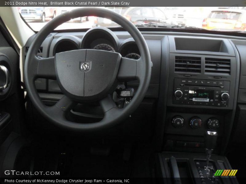 Brilliant Black Crystal Pearl / Dark Slate Gray 2011 Dodge Nitro Heat