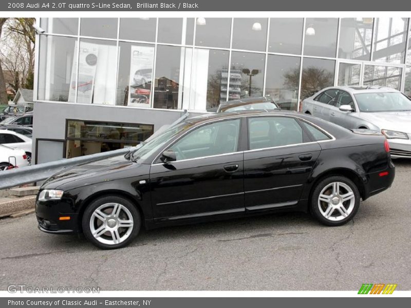 Brilliant Black / Black 2008 Audi A4 2.0T quattro S-Line Sedan