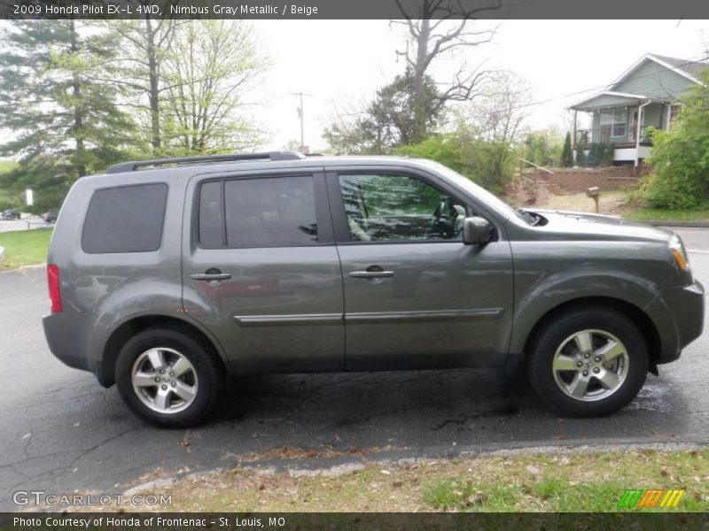 Nimbus Gray Metallic / Beige 2009 Honda Pilot EX-L 4WD