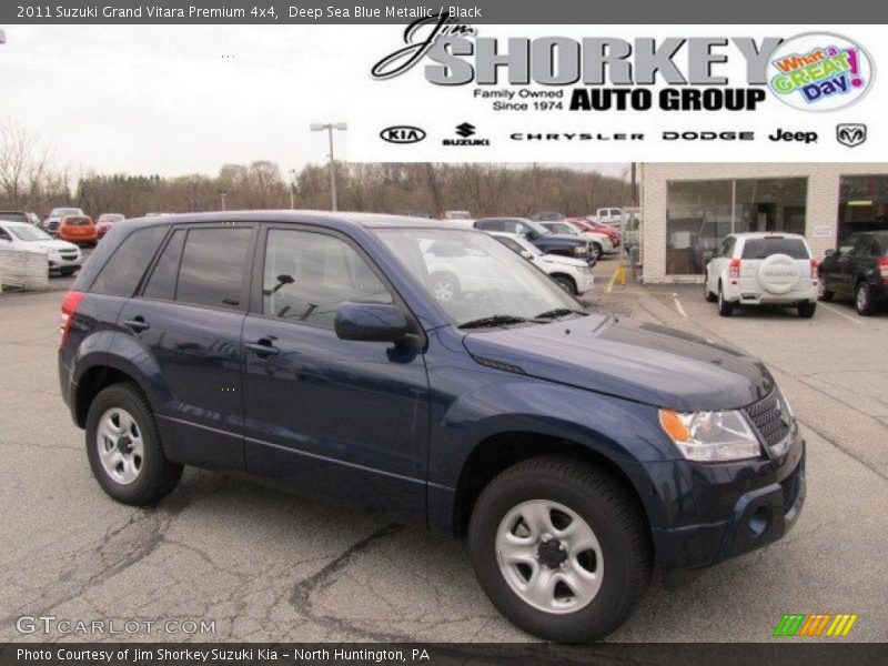 Deep Sea Blue Metallic / Black 2011 Suzuki Grand Vitara Premium 4x4