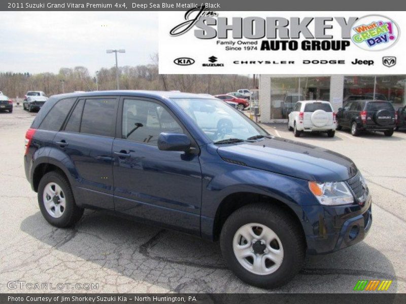 Deep Sea Blue Metallic / Black 2011 Suzuki Grand Vitara Premium 4x4