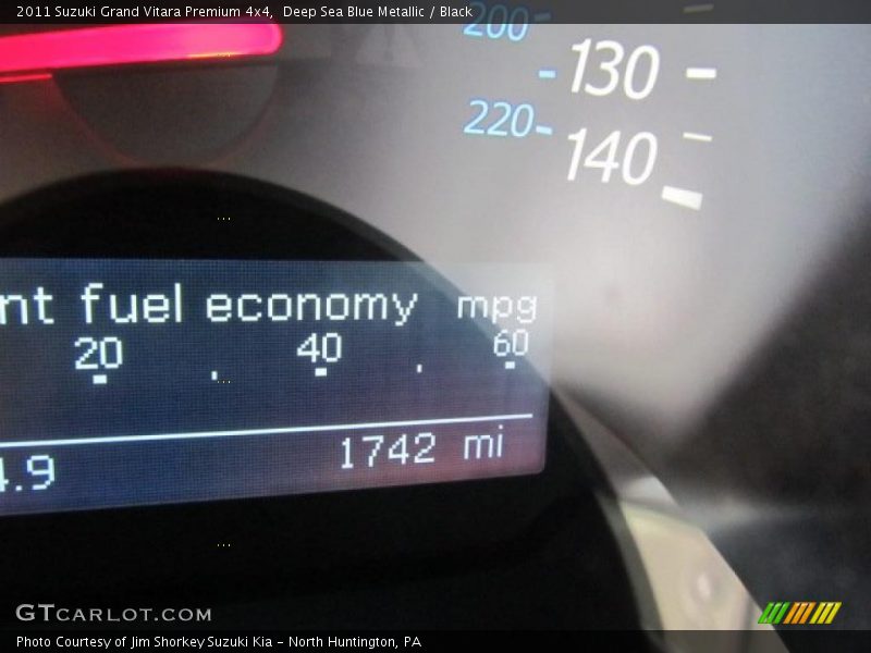 Deep Sea Blue Metallic / Black 2011 Suzuki Grand Vitara Premium 4x4