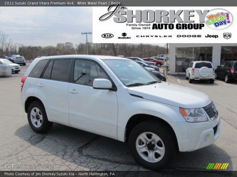 White Water Pearl / Beige 2011 Suzuki Grand Vitara Premium 4x4