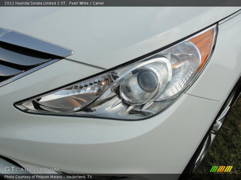 Pearl White / Camel 2011 Hyundai Sonata Limited 2.0T