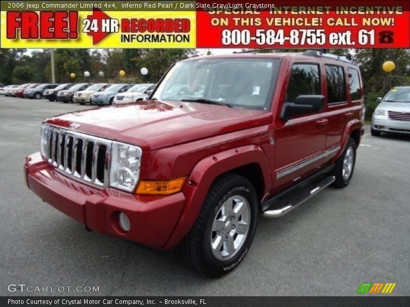 Inferno Red Pearl / Dark Slate Gray/Light Graystone 2006 Jeep Commander Limited 4x4