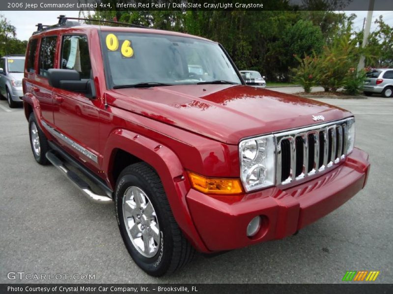 Inferno Red Pearl / Dark Slate Gray/Light Graystone 2006 Jeep Commander Limited 4x4