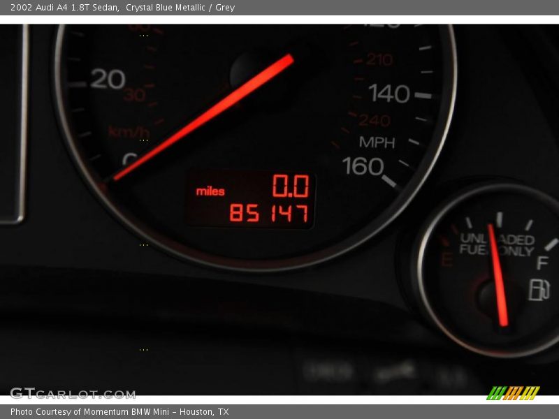 Crystal Blue Metallic / Grey 2002 Audi A4 1.8T Sedan