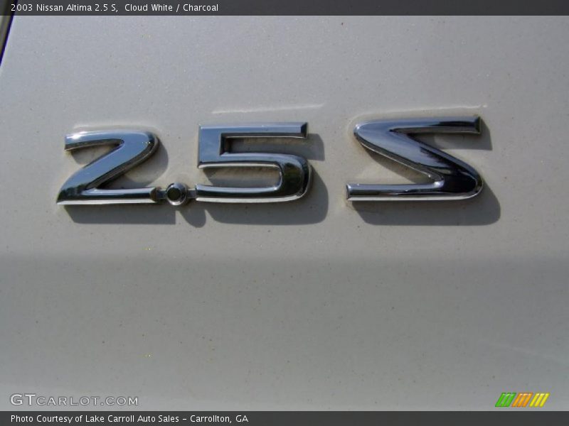 Cloud White / Charcoal 2003 Nissan Altima 2.5 S