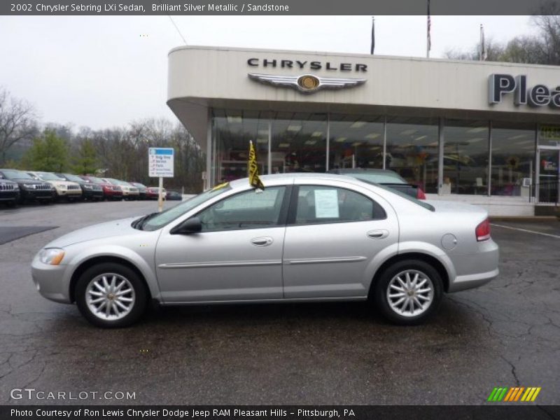 Brilliant Silver Metallic / Sandstone 2002 Chrysler Sebring LXi Sedan