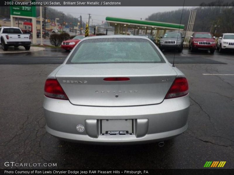 Brilliant Silver Metallic / Sandstone 2002 Chrysler Sebring LXi Sedan