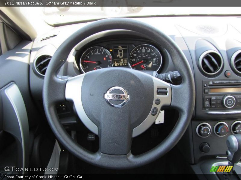 Gotham Gray Metallic / Black 2011 Nissan Rogue S