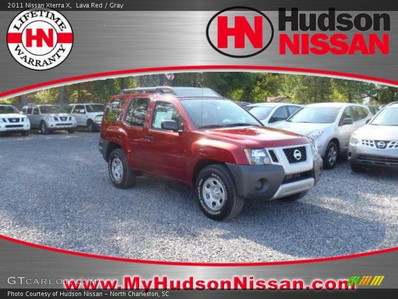 Lava Red / Gray 2011 Nissan Xterra X