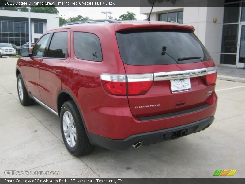 Inferno Red Crystal Pearl / Black 2011 Dodge Durango Crew