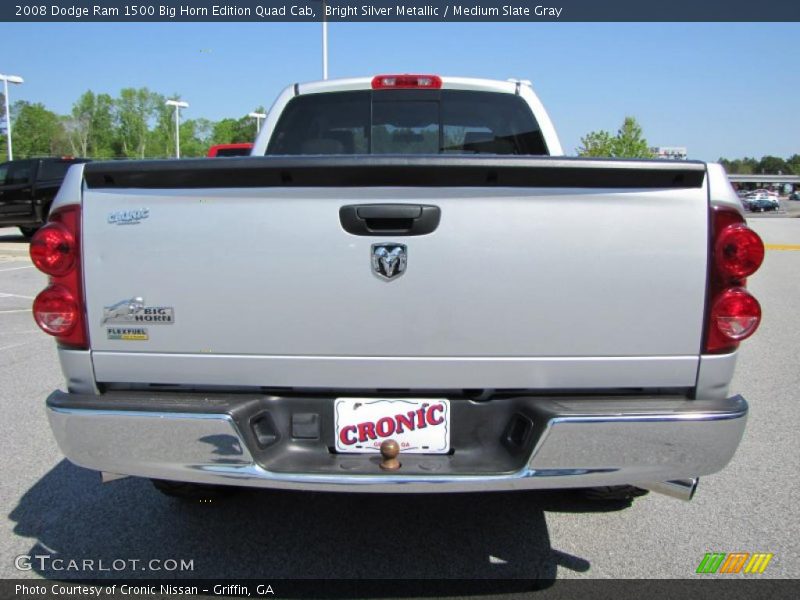 Bright Silver Metallic / Medium Slate Gray 2008 Dodge Ram 1500 Big Horn Edition Quad Cab
