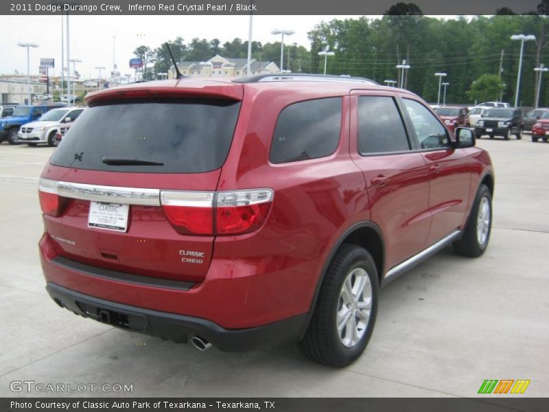 Inferno Red Crystal Pearl / Black 2011 Dodge Durango Crew