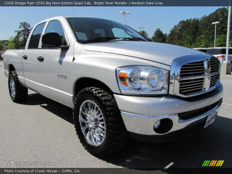 Bright Silver Metallic / Medium Slate Gray 2008 Dodge Ram 1500 Big Horn Edition Quad Cab